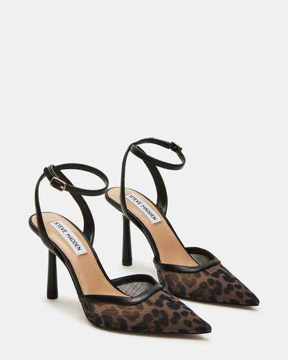 ALLIANCE Mesh Leopard Pointed-Toe Pump Women's Heel | Steve Madden