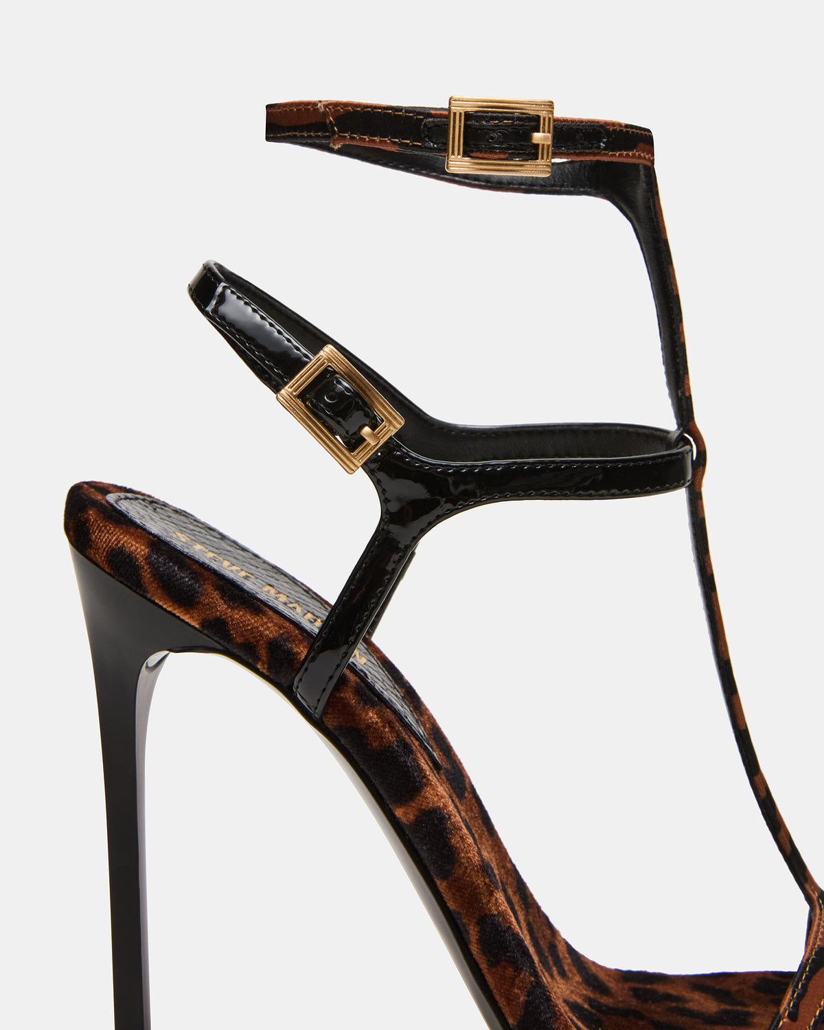 SALMA Animal Multi Stiletto Strappy Open-Toe Ankle Strap Women's Heel | Steve Madden