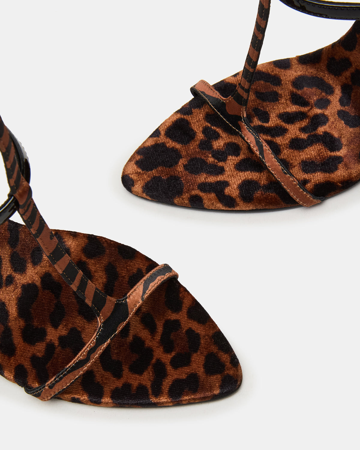 SALMA Animal Multi Stiletto Strappy Open-Toe Ankle Strap Women's Heel | Steve Madden