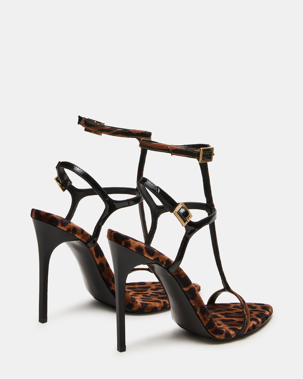 SALMA Animal Multi Stiletto Strappy Open-Toe Ankle Strap Women's Heel | Steve Madden