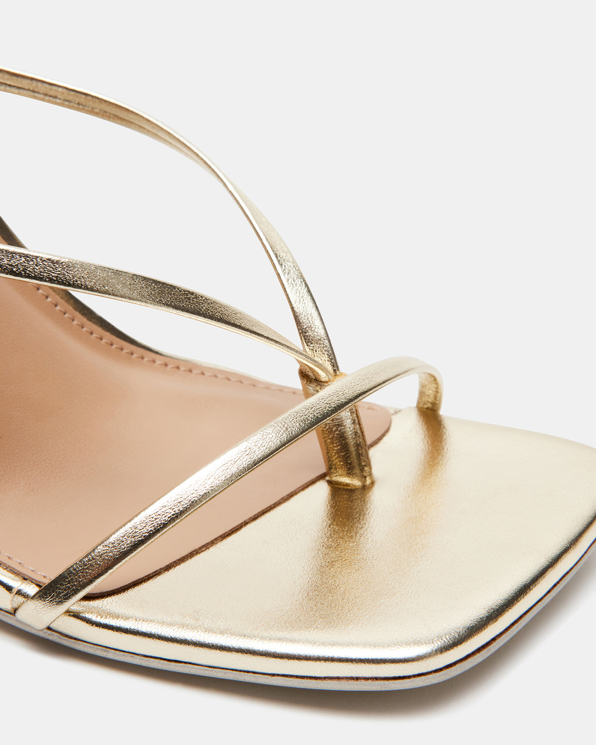 ANNIE Champagne Women's Strappy Square Toe Heel | Steve Madden