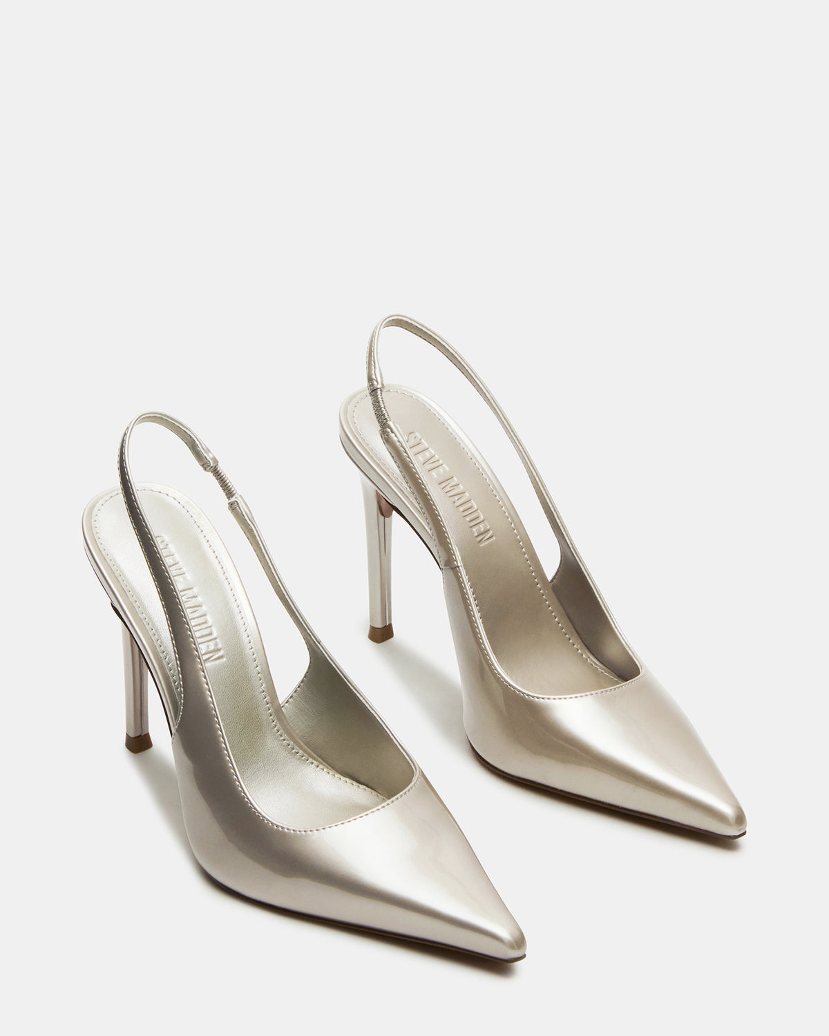 REYES Champagne Slingback Stiletto Pointed-Toe Pump Women's Heel | Steve Madden