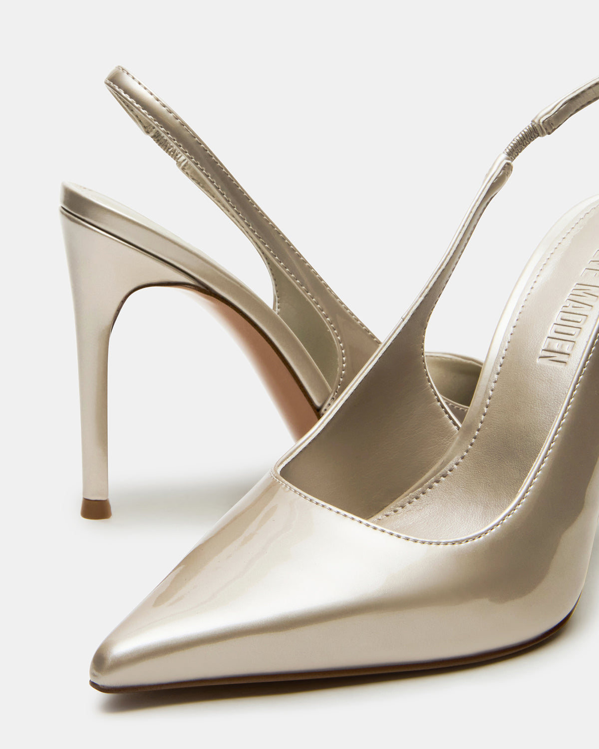 REYES Champagne Slingback Stiletto Pointed-Toe Pump Women's Heel | Steve Madden