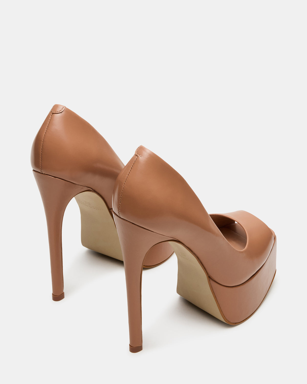 IVES Blush Box Leather Platform Square-Toe Stiletto Women's Heel | Steve Madden