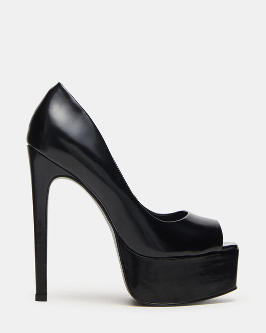 IVES Black Box Platform Square-Toe Stiletto Women's Heel | Steve Madden
