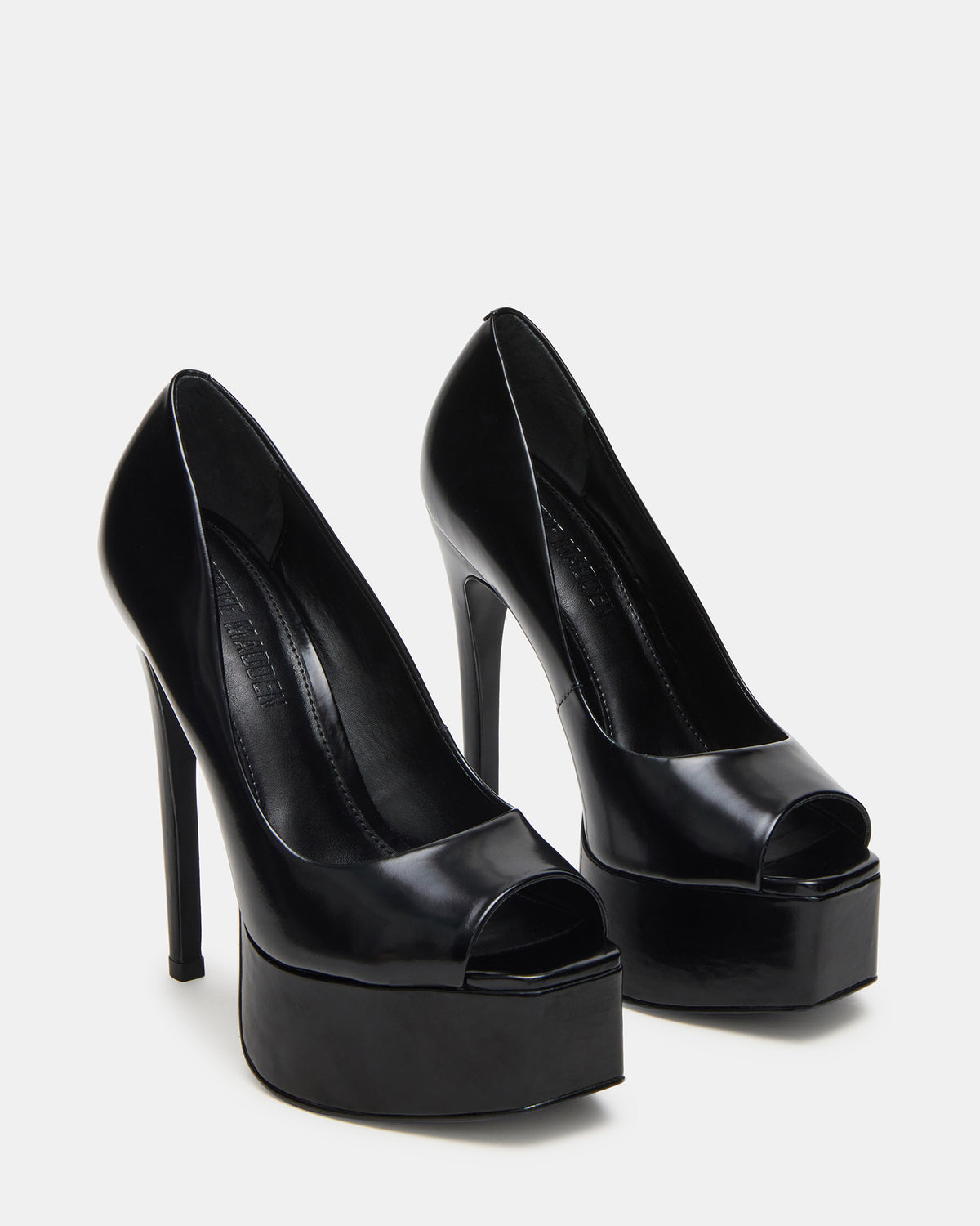 IVES Black Box Platform Square-Toe Stiletto Women's Heel | Steve Madden