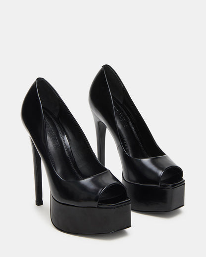 IVES Black Box Platform Square-Toe Stiletto Women's Heel | Steve Madden