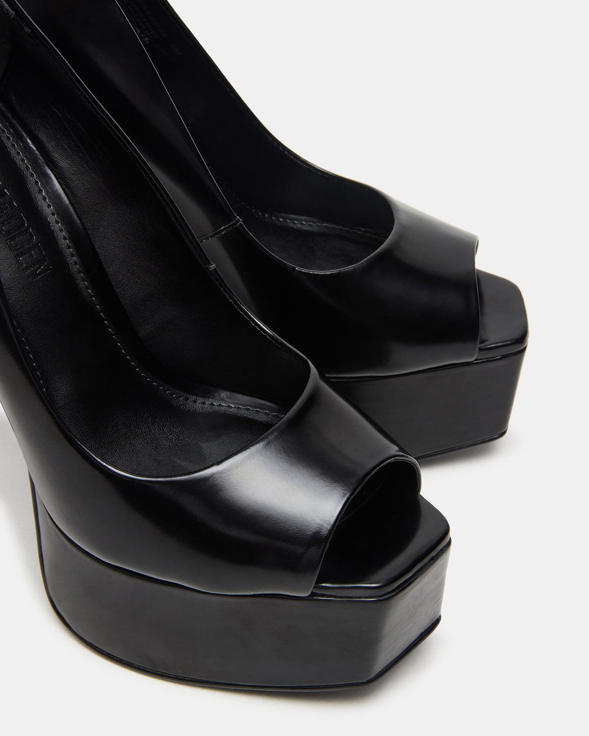 IVES Black Box Platform Square-Toe Stiletto Women's Heel | Steve Madden