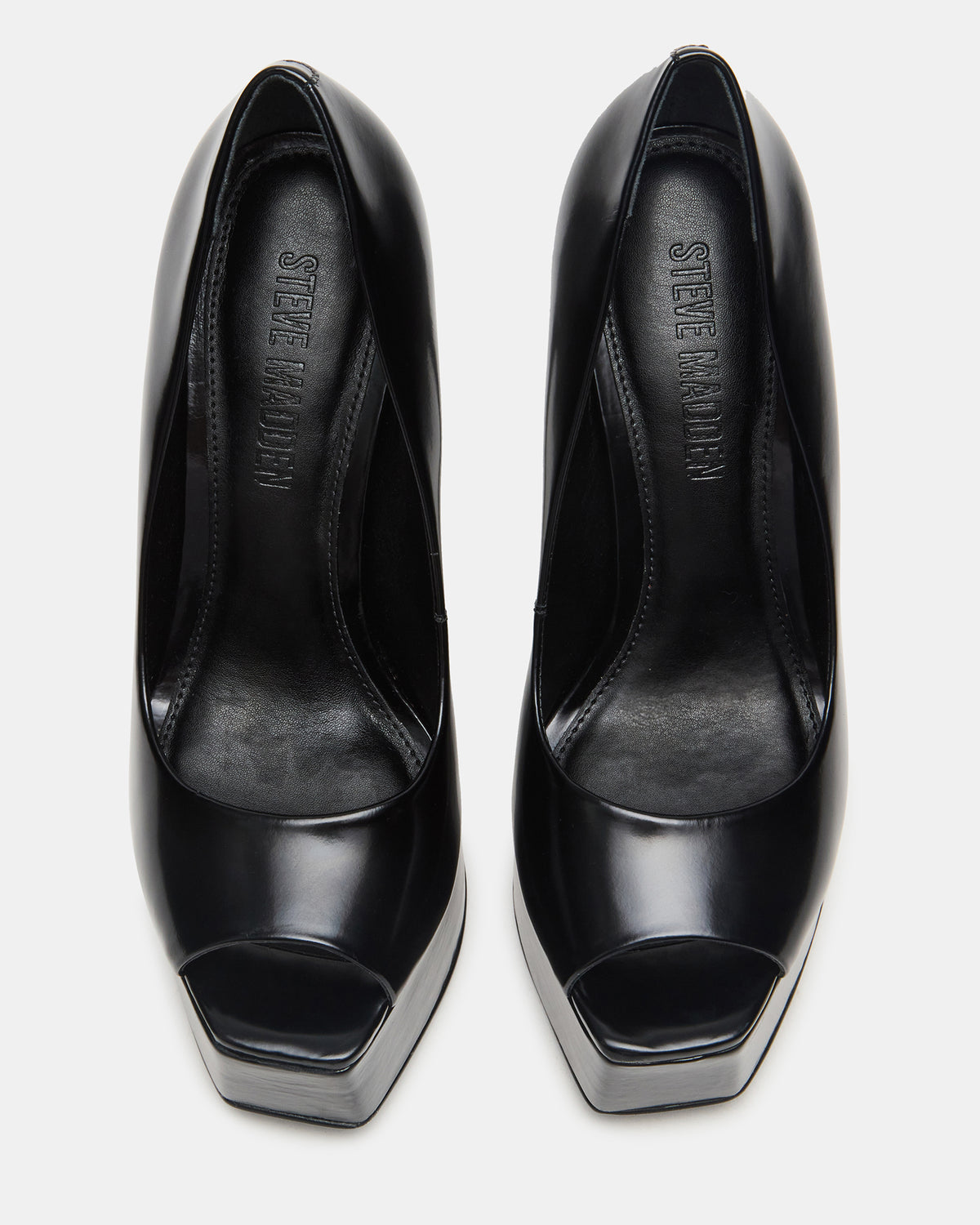 IVES Black Box Platform Square-Toe Stiletto Women's Heel | Steve Madden