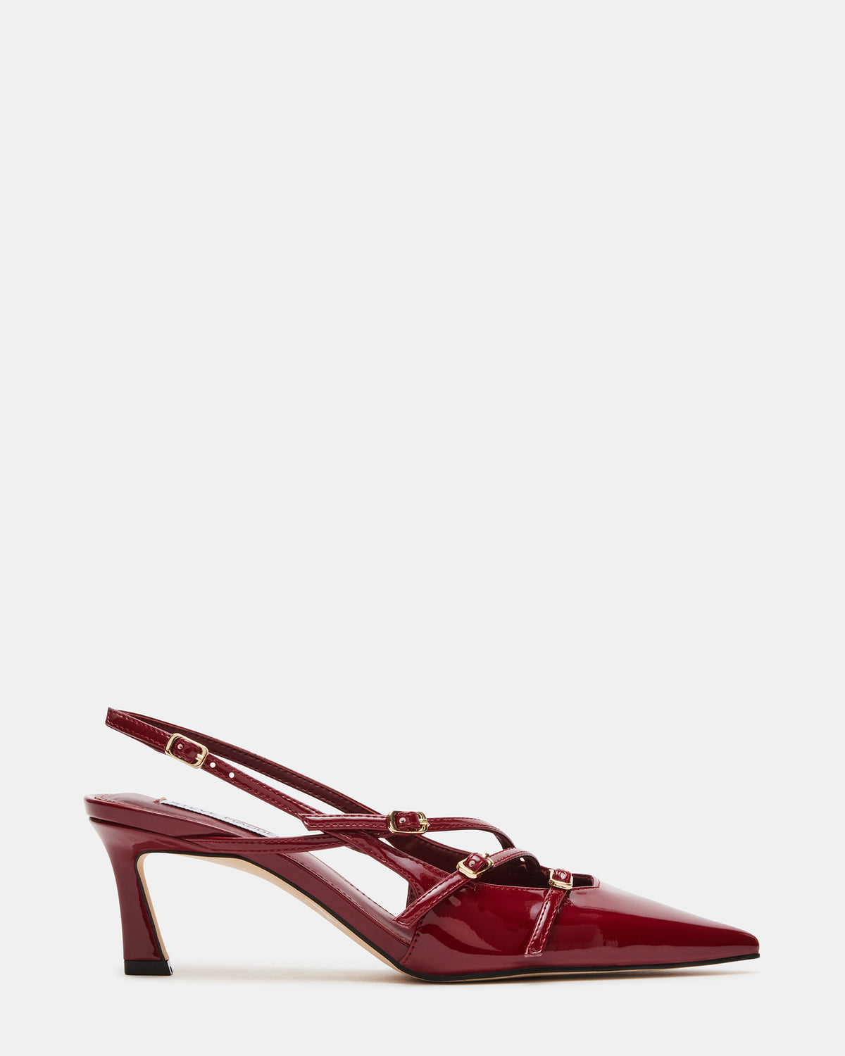 LIANA Wine Patent Women's Slingback Pointed-Toe Low Heel | Steve Madden