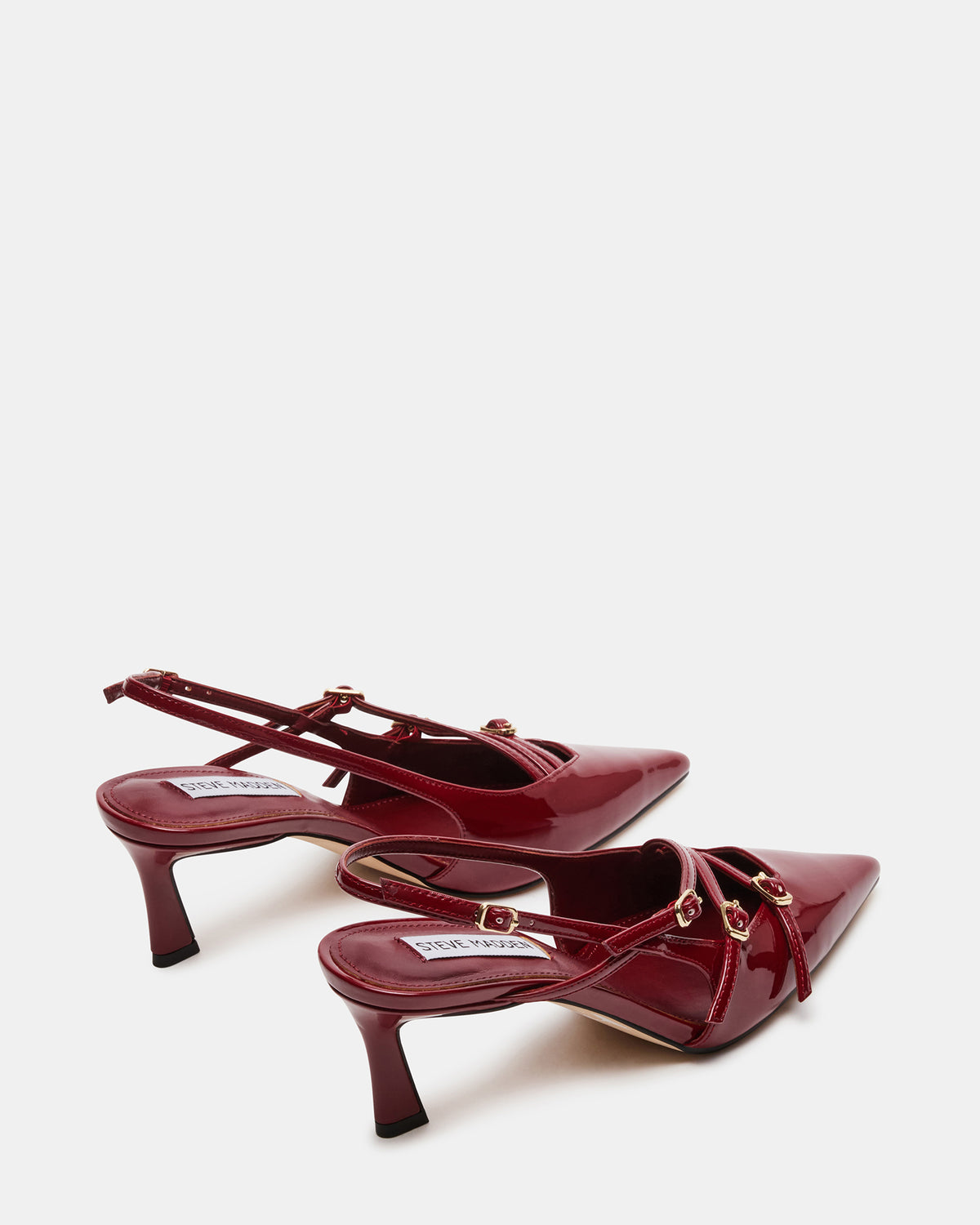 LIANA Wine Patent Women's Slingback Pointed-Toe Low Heel | Steve Madden