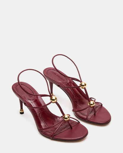 RAMOS Wine Strappy Stiletto Women's Heel | Steve Madden