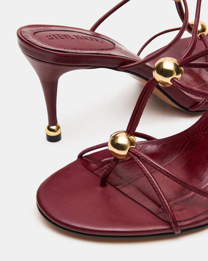 RAMOS Wine Strappy Stiletto Women's Heel | Steve Madden