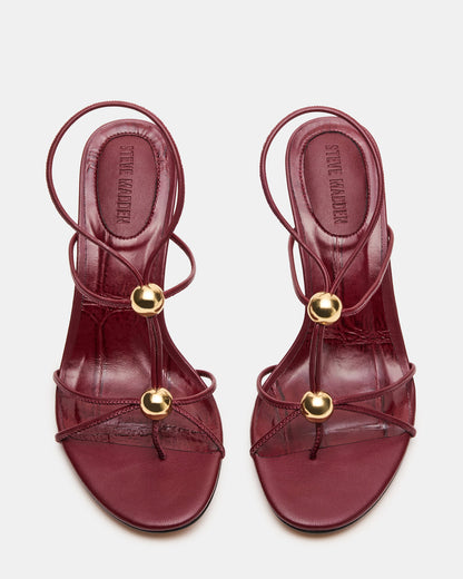 RAMOS Wine Strappy Stiletto Women's Heel | Steve Madden