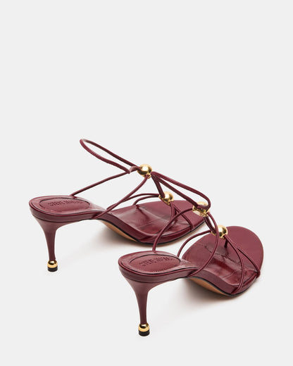RAMOS Wine Strappy Stiletto Women's Heel | Steve Madden