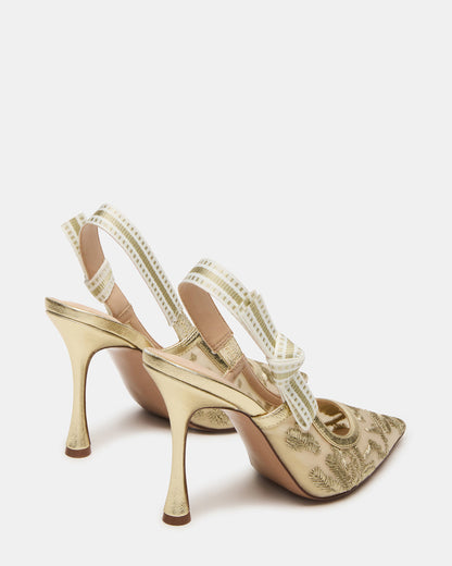 BRI Gold Multi Slingback Pump Women's Heel | Steve Madden