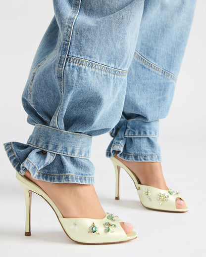 PRIYA Butter Yellow Stones Mule Women's Heel | Steve Madden