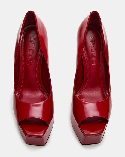 IVES Red Box Platform Square-Toe Stiletto Women's Heel | Steve Madden