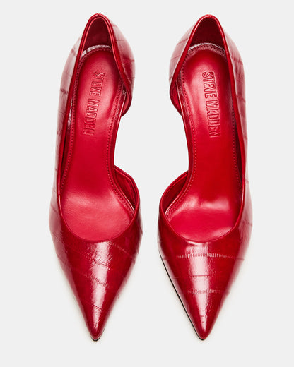 NULA Red Eeel Pointed-Toe Stiletto Pump Women's Heel | Steve Madden