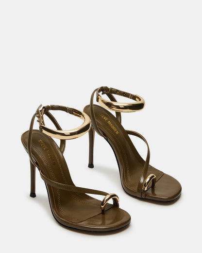 TIA Olive Open-Toe Stiletto Women's Heel | Steve Madden