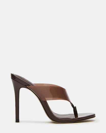 SABINE Brown Thong Mule Women's Heel | Steve Madden