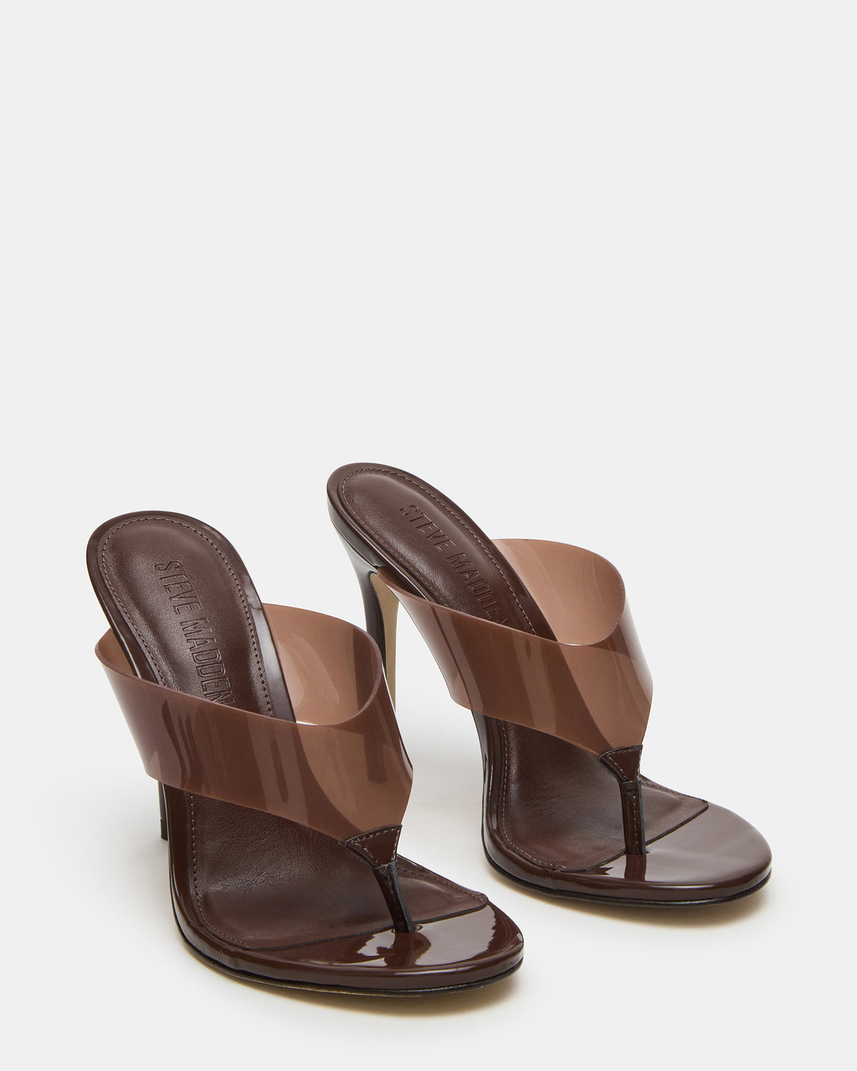 SABINE Brown Thong Mule Women's Heel | Steve Madden