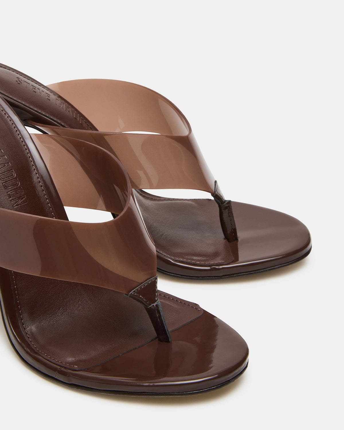 SABINE Brown Thong Mule Women's Heel | Steve Madden