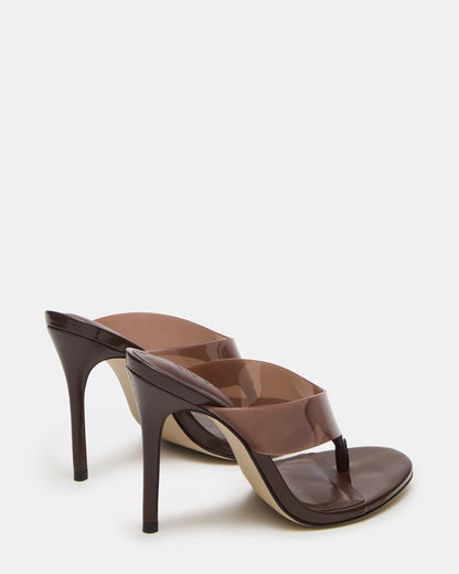 SABINE Brown Thong Mule Women's Heel | Steve Madden