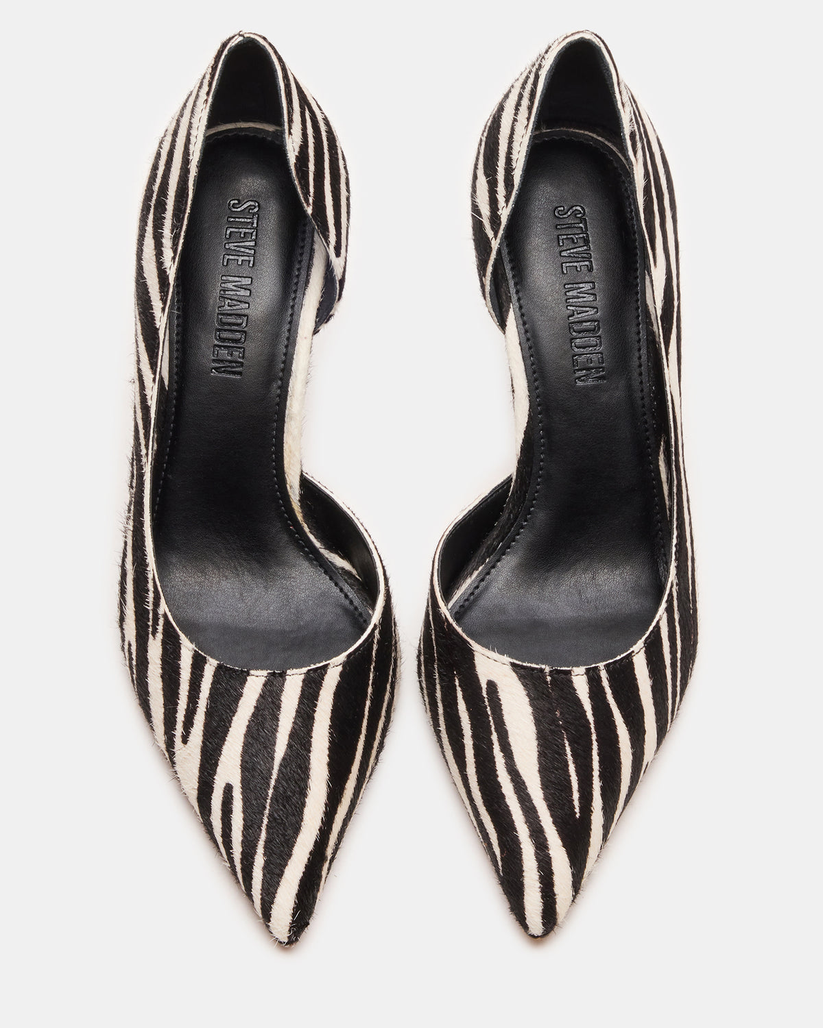 NULA Zebra Pointed-Toe Stiletto Pump Women's Heel | Steve Madden