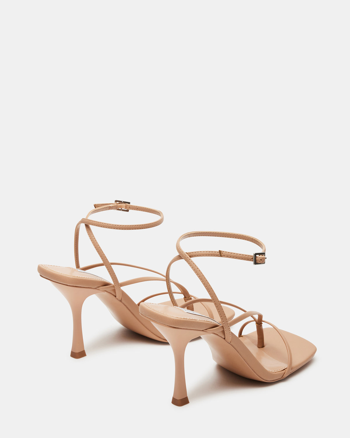 ANNIE Natural Women's Strappy Square Toe Heel | Steve Madden