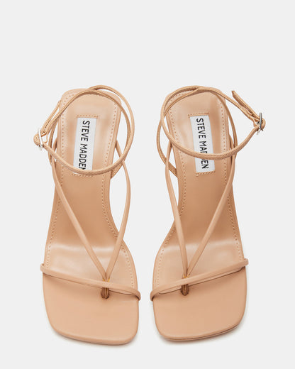 ANNIE Natural Women's Strappy Square Toe Heel | Steve Madden