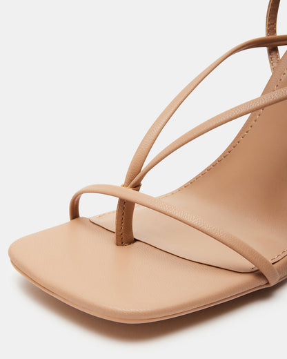 ANNIE Natural Women's Strappy Square Toe Heel | Steve Madden