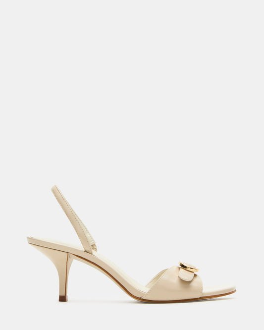 HENRIETTA Bone Leather Slingback Square-Toe Women's Heel | Steve Madden