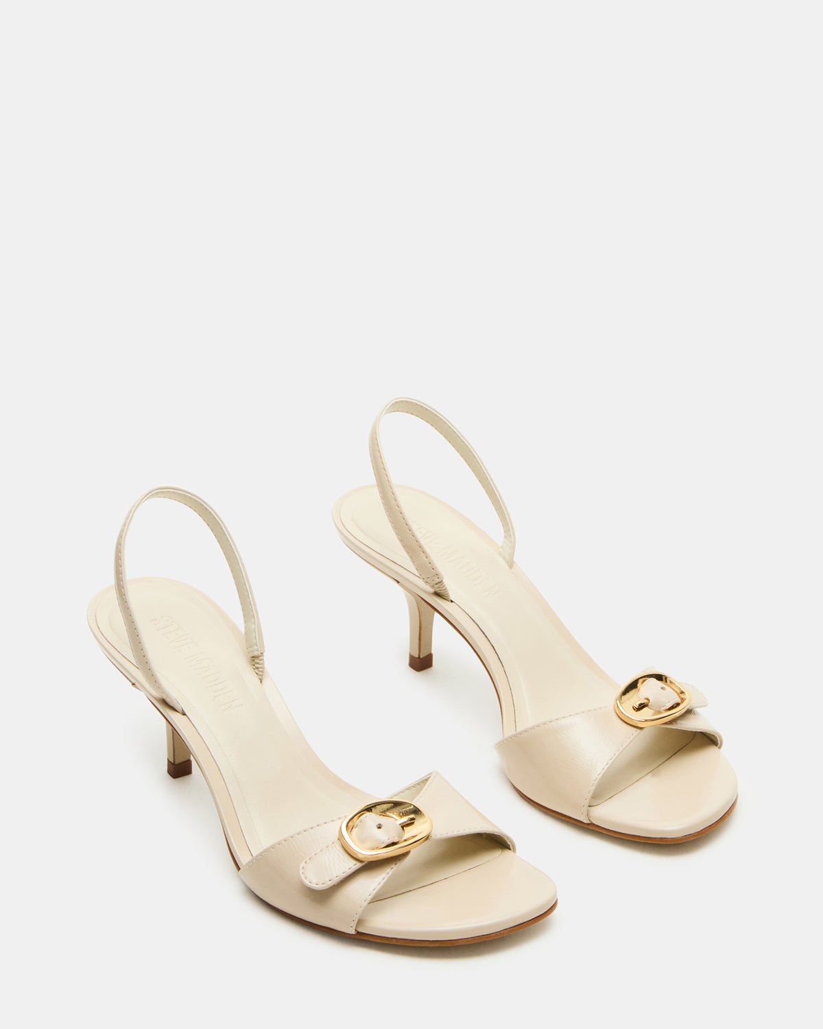 HENRIETTA Bone Leather Slingback Square-Toe Women's Heel | Steve Madden