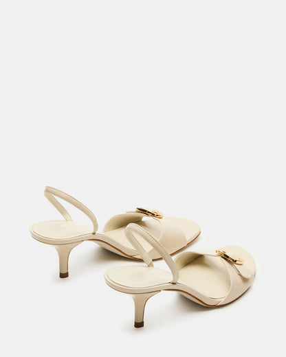 HENRIETTA Bone Leather Slingback Square-Toe Women's Heel | Steve Madden