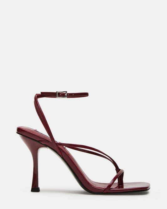 ANNIE Wine Women's Strappy Square Toe Heel | Steve Madden