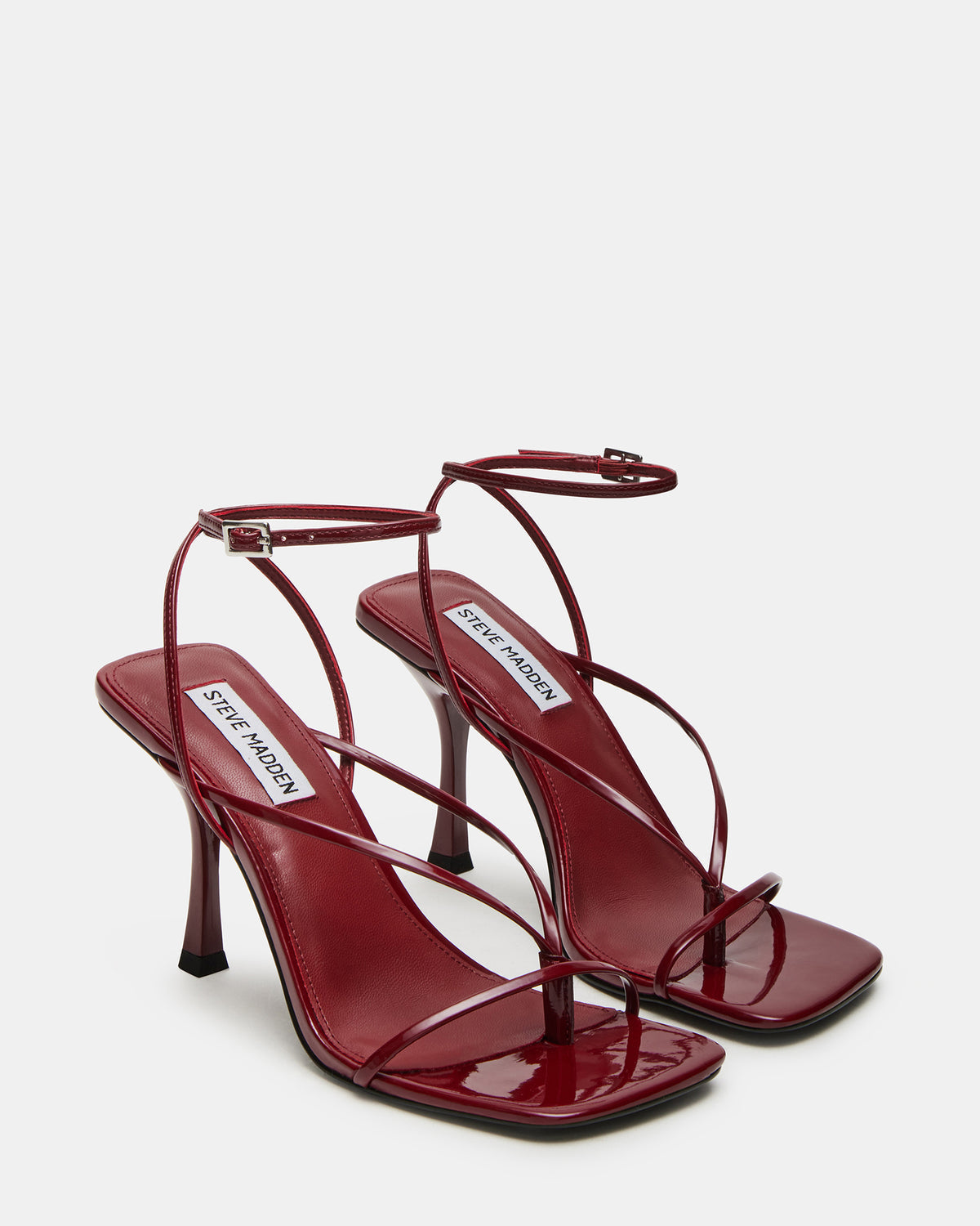 ANNIE Wine Women's Strappy Square Toe Heel | Steve Madden