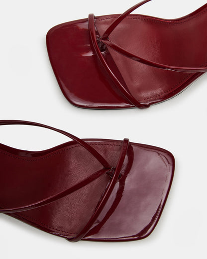 ANNIE Wine Women's Strappy Square Toe Heel | Steve Madden