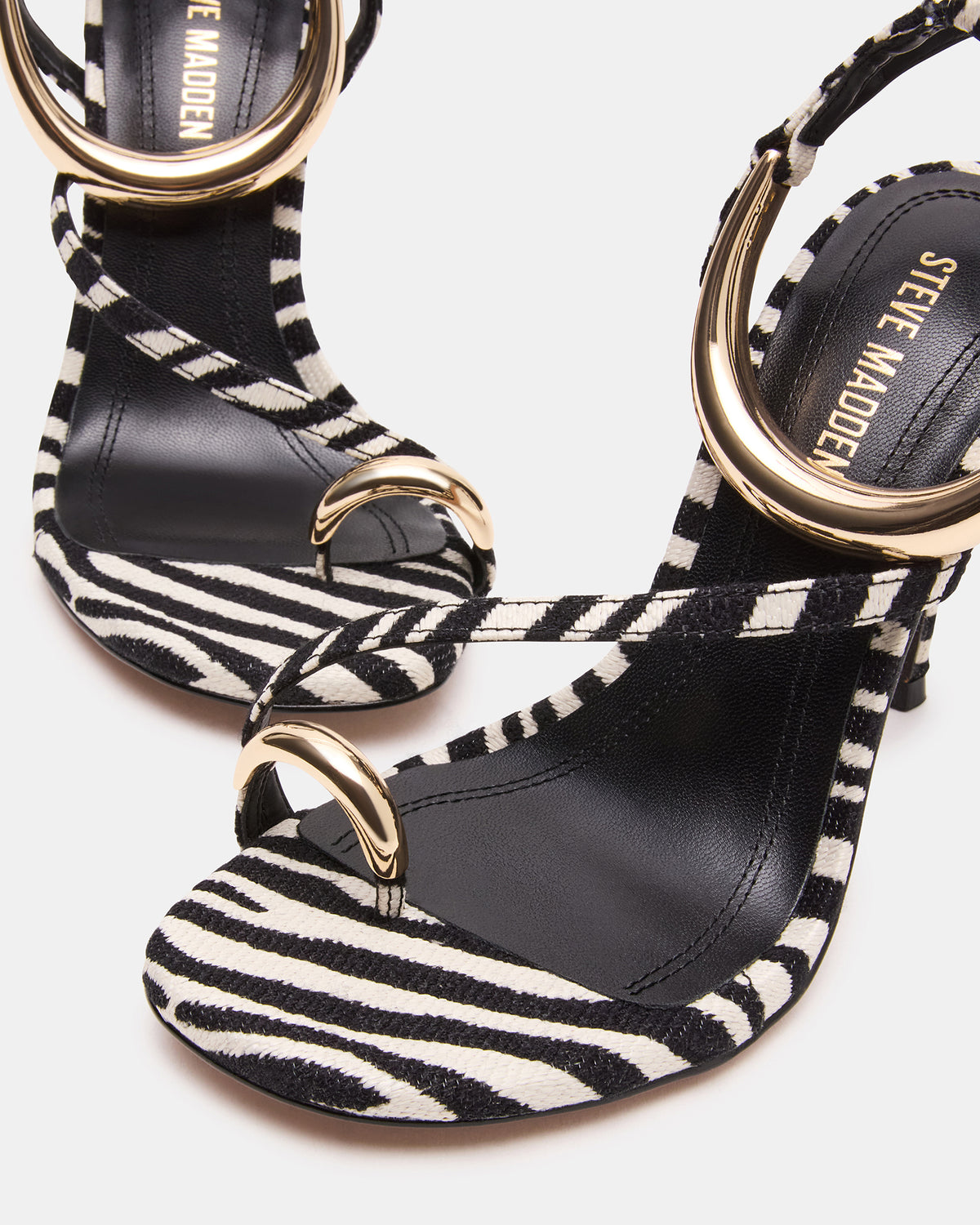 TIA Zebra Open-Toe Stiletto Women's Heel | Steve Madden