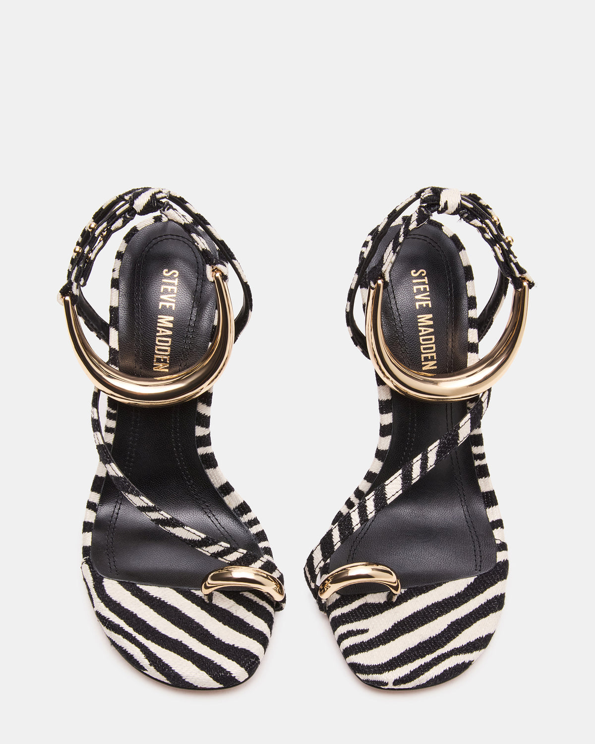 TIA Zebra Open-Toe Stiletto Women's Heel | Steve Madden