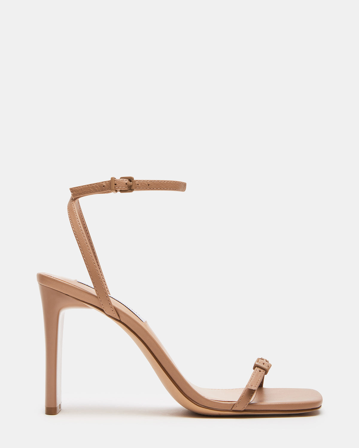 AILENE Tan Leather Square Toe Dress Sandal | Women's Heels | Steve Madden