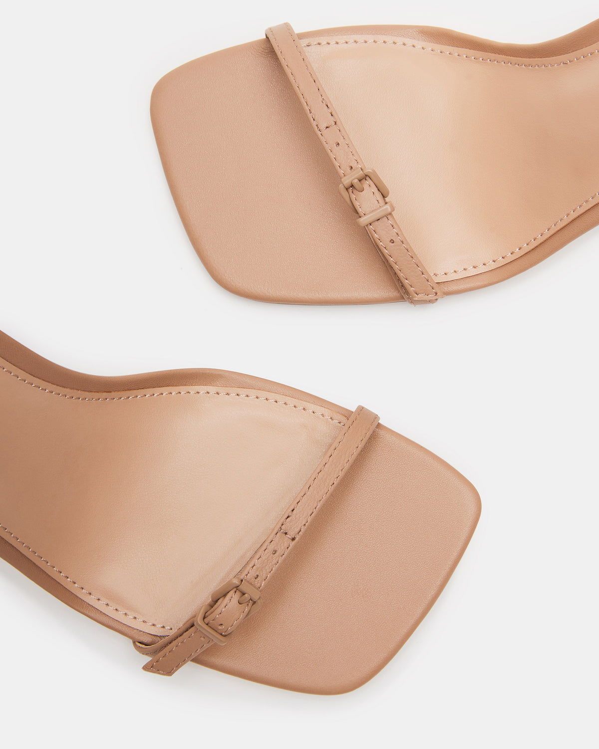 AILENE Tan Leather Square Toe Dress Sandal | Women's Heels | Steve Madden