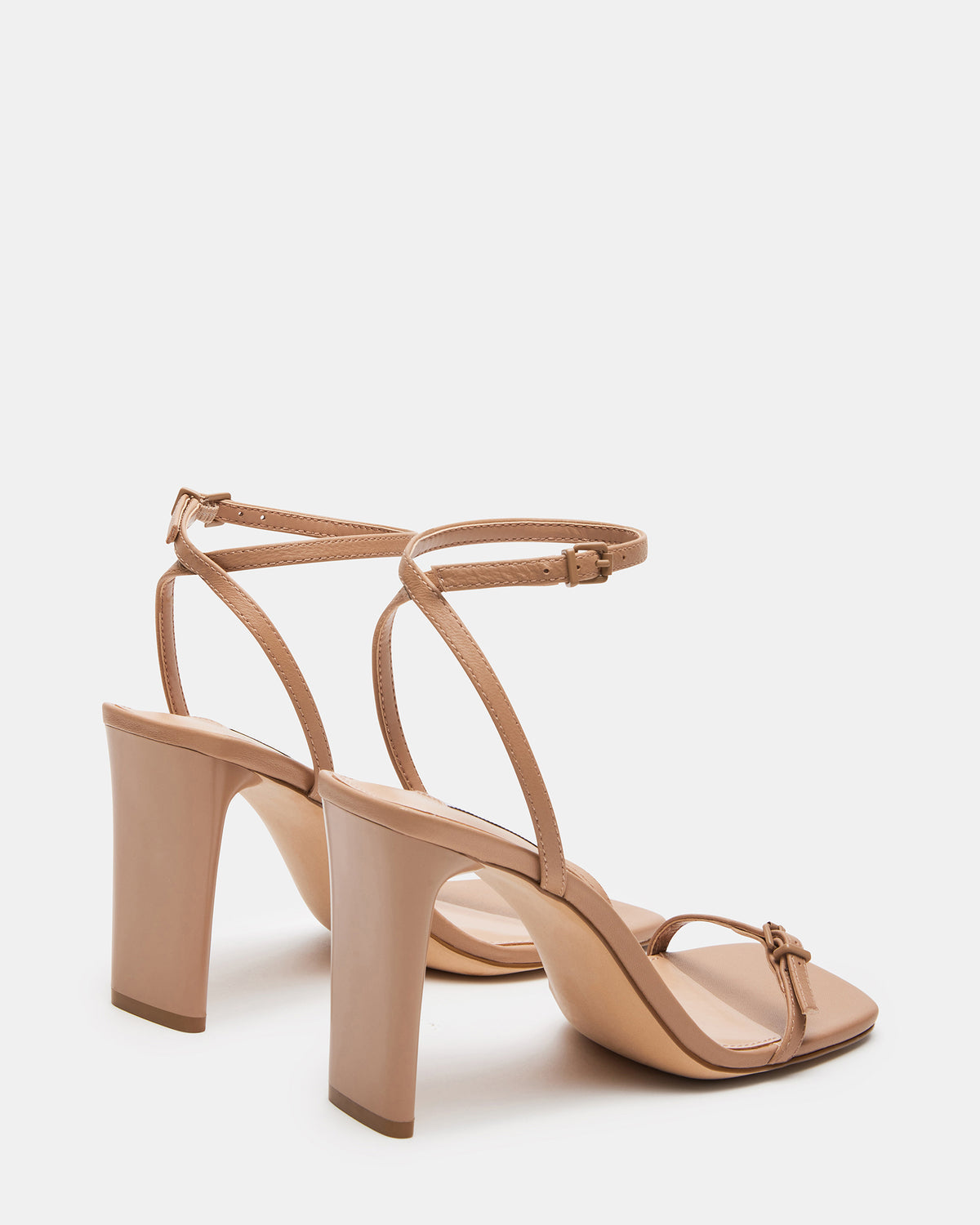 AILENE Tan Leather Square Toe Dress Sandal | Women's Heels | Steve Madden