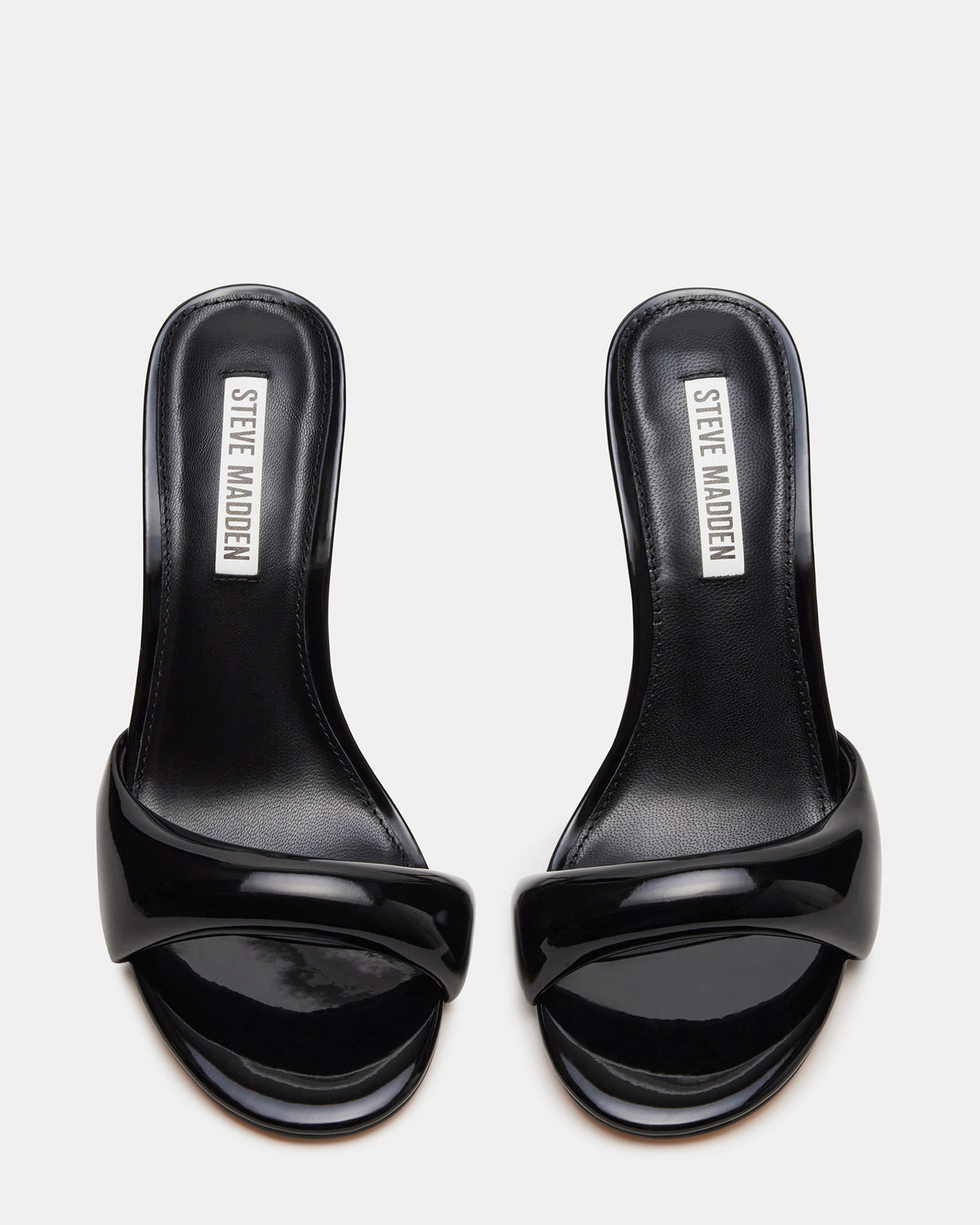 KIERAN Black Patent Mule Heel | Women's Heels | Steve Madden