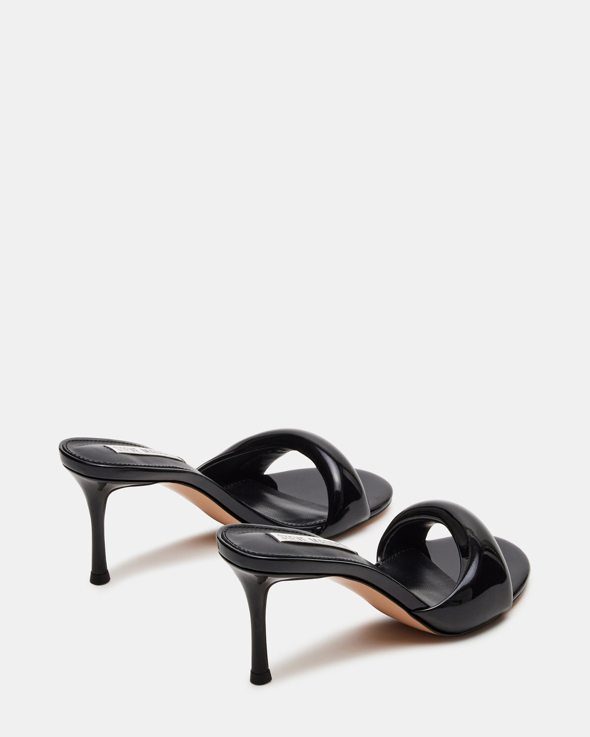 KIERAN Black Patent Mule Heel | Women's Heels | Steve Madden
