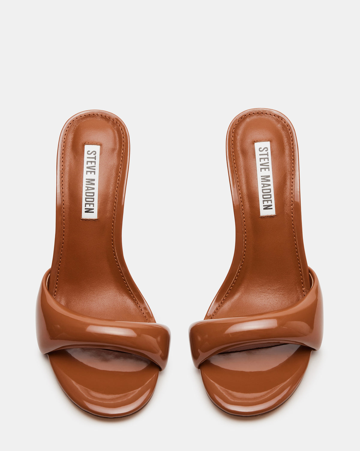 KIERAN Camel Patent Mule Heel | Women's Heels | Steve Madden