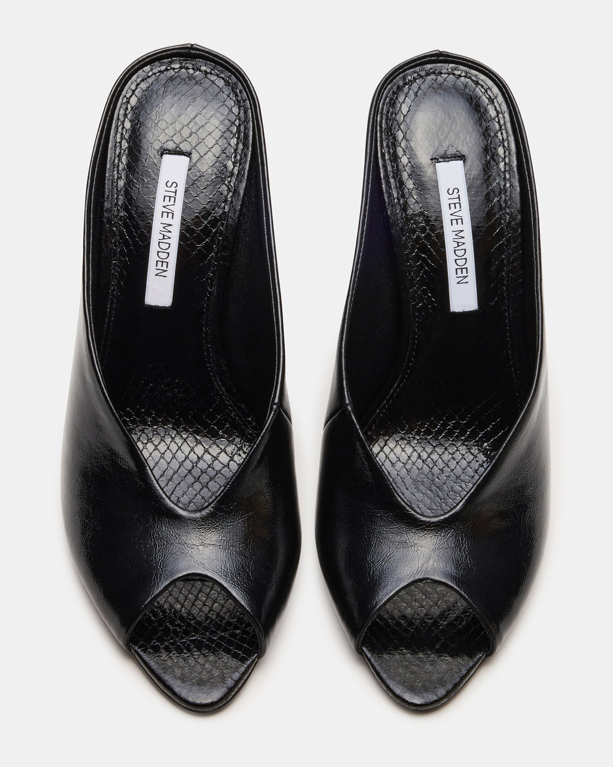 AGAZE Black Peep-Toe Stiletto Women's Heel | Steve Madden