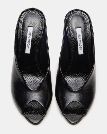 AGAZE Black Peep-Toe Stiletto Women's Heel | Steve Madden