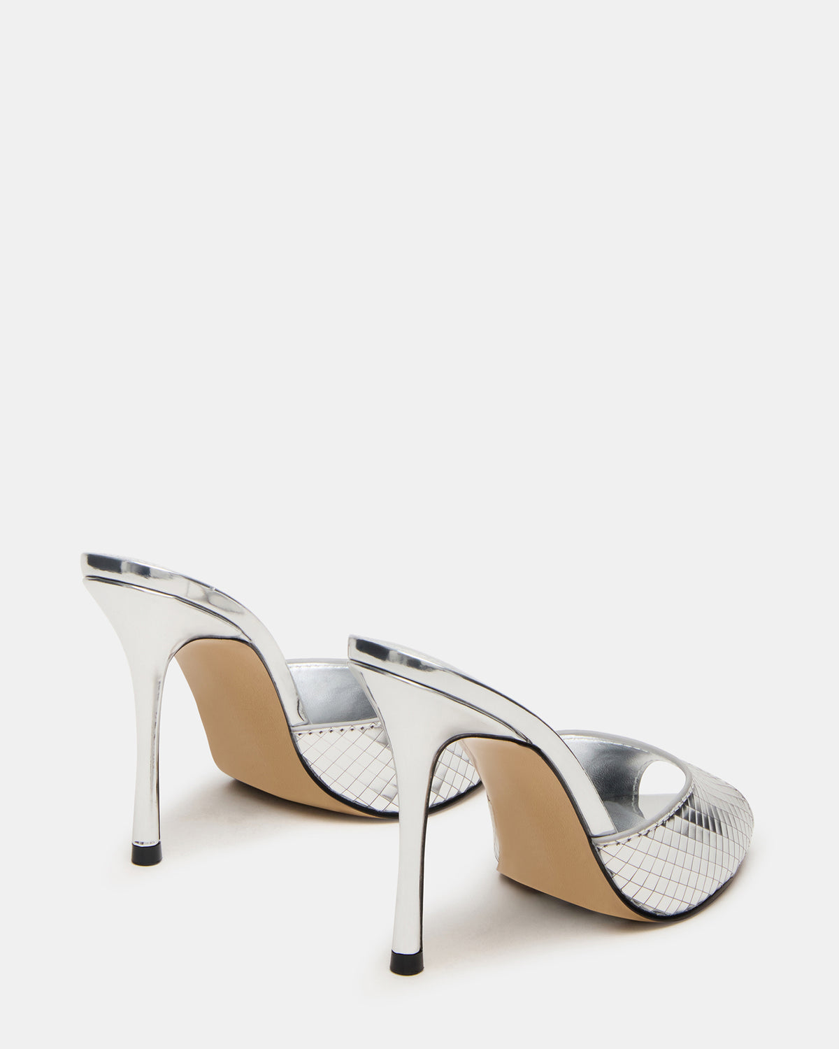 PRIYA Silver Disco Mule Women's Heel | Steve Madden