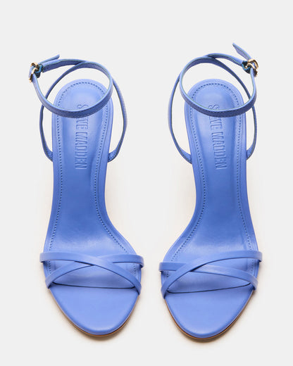 JYPSEY Blue Leather Strappy Stiletto Women's Heel | Steve Madden